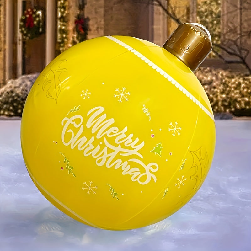 1pc Inflatable Christmas Ball Yard Decoration Toy