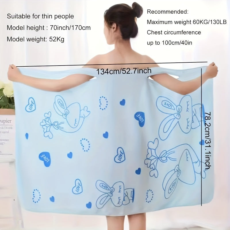 Microfiber Bath Towel Light Cartoon Pattern Beach Towel