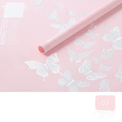 20pcs Butterfly Dance Jelly Film Waterproof Rose Wrapping Paper