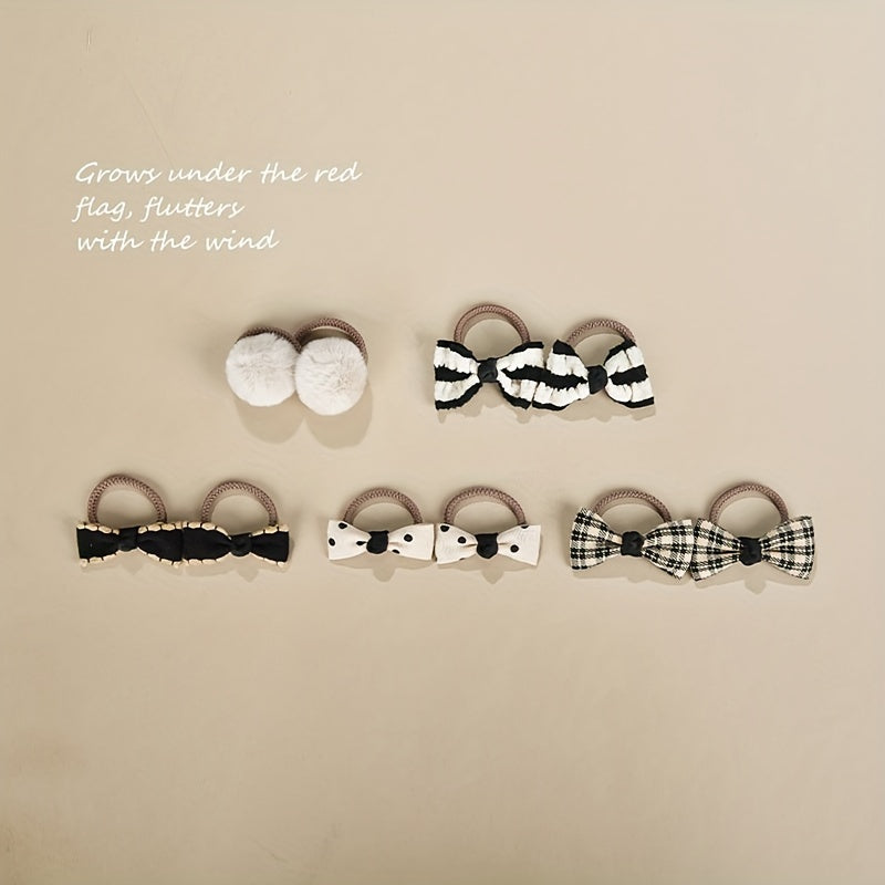 10pcs Bow Hair Ties for Girls