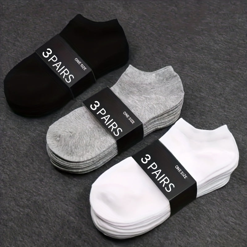 3 Pairs Ankle Socks Soft Lightweight All match Sports Socks Women's Stockings