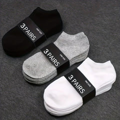 3 Pairs Ankle Socks Soft Lightweight All match Sports Socks Women's Stockings