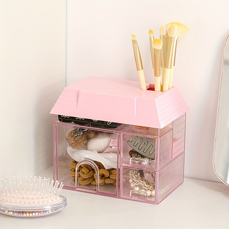 Desktop Transparent Pen Holder Large Capacity Pen Box