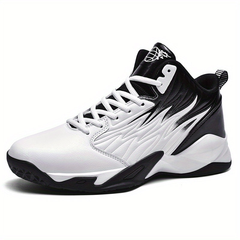 Men's Flame Pattern Basketball Sneakers - Assorted Colors