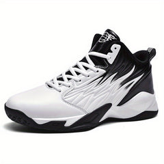 Men's Flame Pattern Basketball Sneakers - Assorted Colors