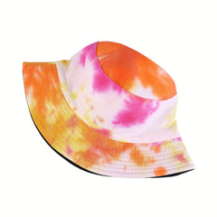Tie Dye Reversible Bucket Hat Candy Graffiti Sunscreen Basin Hat