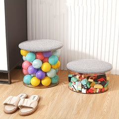 Transparent Toy Storage Stool Creative Organizer