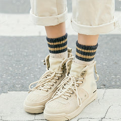 5 Pairs Winter Warm Thick Short Crew Socks for Men and Women