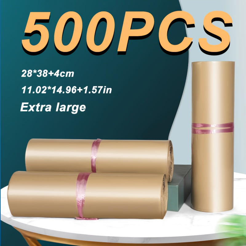 500pcs Express Bag Milk Tea Thickened 12 Silk 28 42 Waterproof Resistant