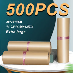 500pcs Express Bag Milk Tea Thickened 12 Silk 28 42 Waterproof Resistant