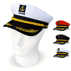 Navy Sailor Hat Outdoor Travel Sun Hat Flat Top Captain Hat
