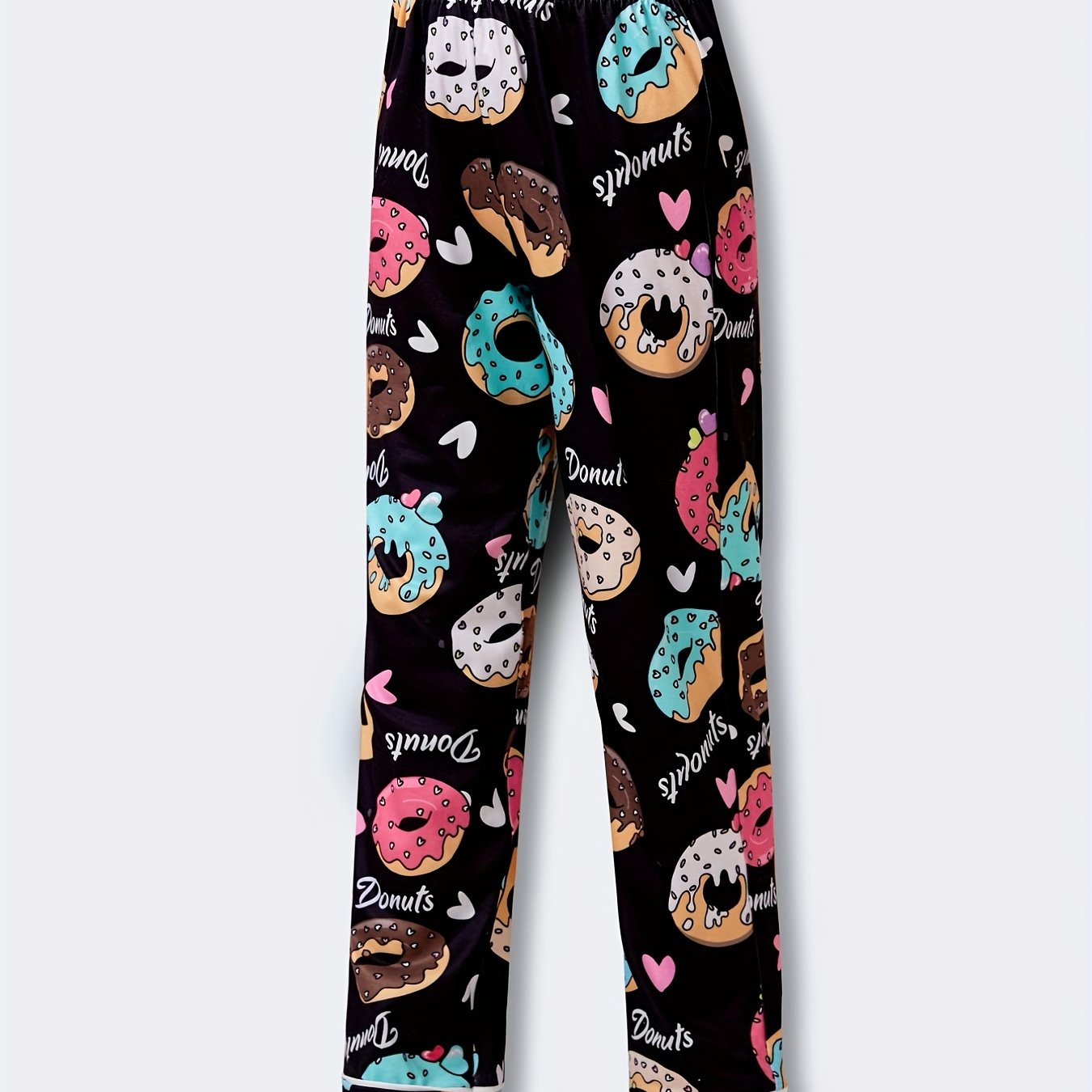 Girl's Donut Graphic High Waist Sweatpants Casual Jogger Pants