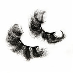 25mm Dramatic Faux Mink Lashes - Volume Long Fluffy Natural