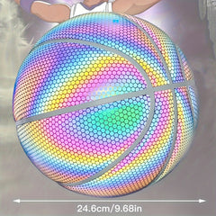 Reflective Basketball - Indoor/Outdoor Use - Number 7 - PU Material