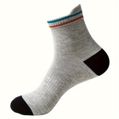 Men's Breathable Block Crew Socks - 3 Pairs