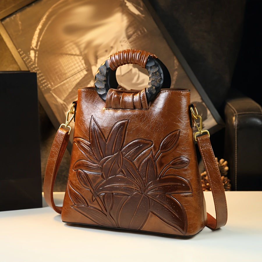 Vintage Ethnic Style Shoulder Crossbody Bag Soft National Style