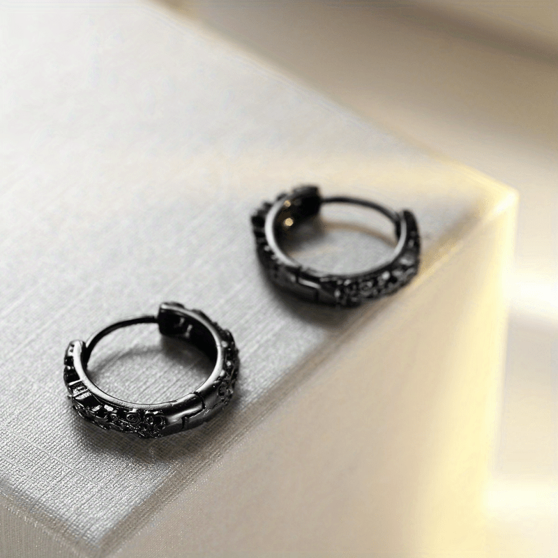 Chinese Style Embossed Earrings - Holiday Party Boys Accessories