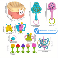 Baby Teething Toys Hand Rattles Teether Boys Girls Grasping Training