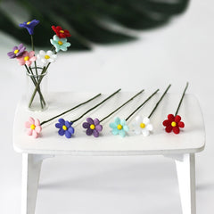 1:12 Scale Mixed Color Daisies Plastic Flowers Dollhouse Decor Bedroom Accents