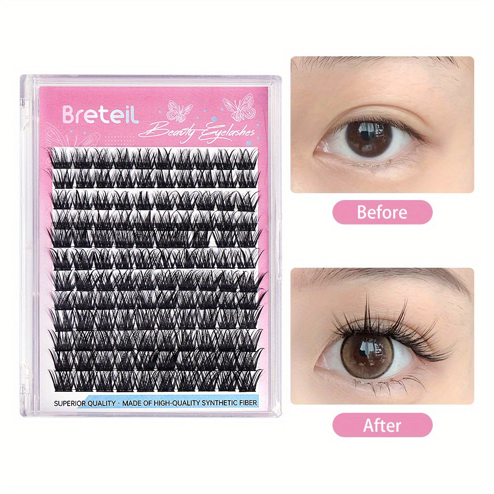 Little Devil Style Cluster Lashes Synthetic Fiber 12 Rows for Fuller Lashes