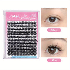 Little Devil Style Cluster Lashes Synthetic Fiber 12 Rows for Fuller Lashes