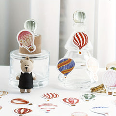 46pcs Hot Air Balloons Box Stickers DIY Hand Account Decoration Scrapbooking
