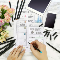60 Vibrant Colors Journal Pens Fine Tip for Note Taking Art Projects