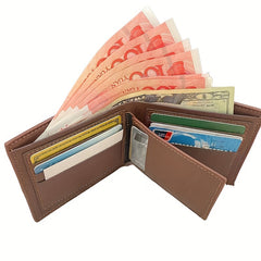 Men's Block Short Wallet Money Clip Card Holder Coin Purse