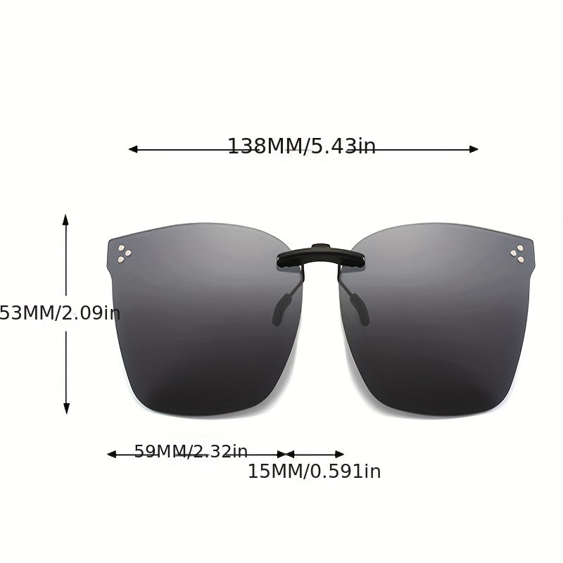 Men's Clip on Flip Up Polarizing Sunglasses Driving Glasses