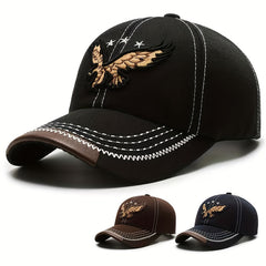 Eagle Embroidery Unisex Baseball Cap Dad Hats Adjustable