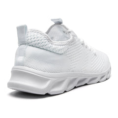 Women's Leisure Knit Material Low Top Sneakers Lightweight Lace Up Sport Shoes