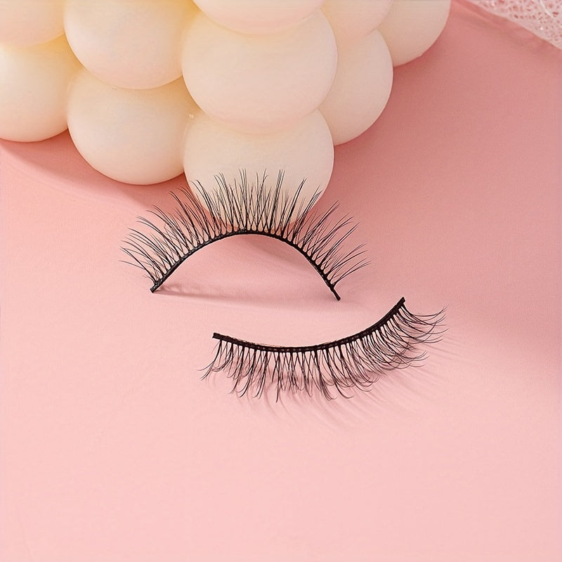 5 Pairs False Eyelashes Criss Cross Curly Makeup Extension Natural Look Lashes