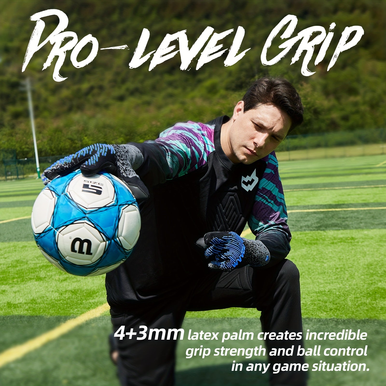 High Perf. Soccer Goalie Gloves Breathable With Grip