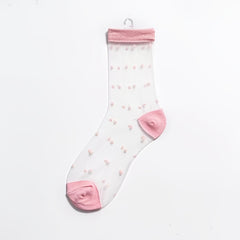 Semi Sheer Polka Dots Socks Women's Stockings & Hosiery