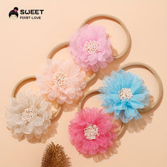 Mesh Flower Baby Headband Photography Prop