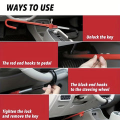 Car Steering Wheel Clutch Throttle Lock Anti theft Anti cut Adjustable