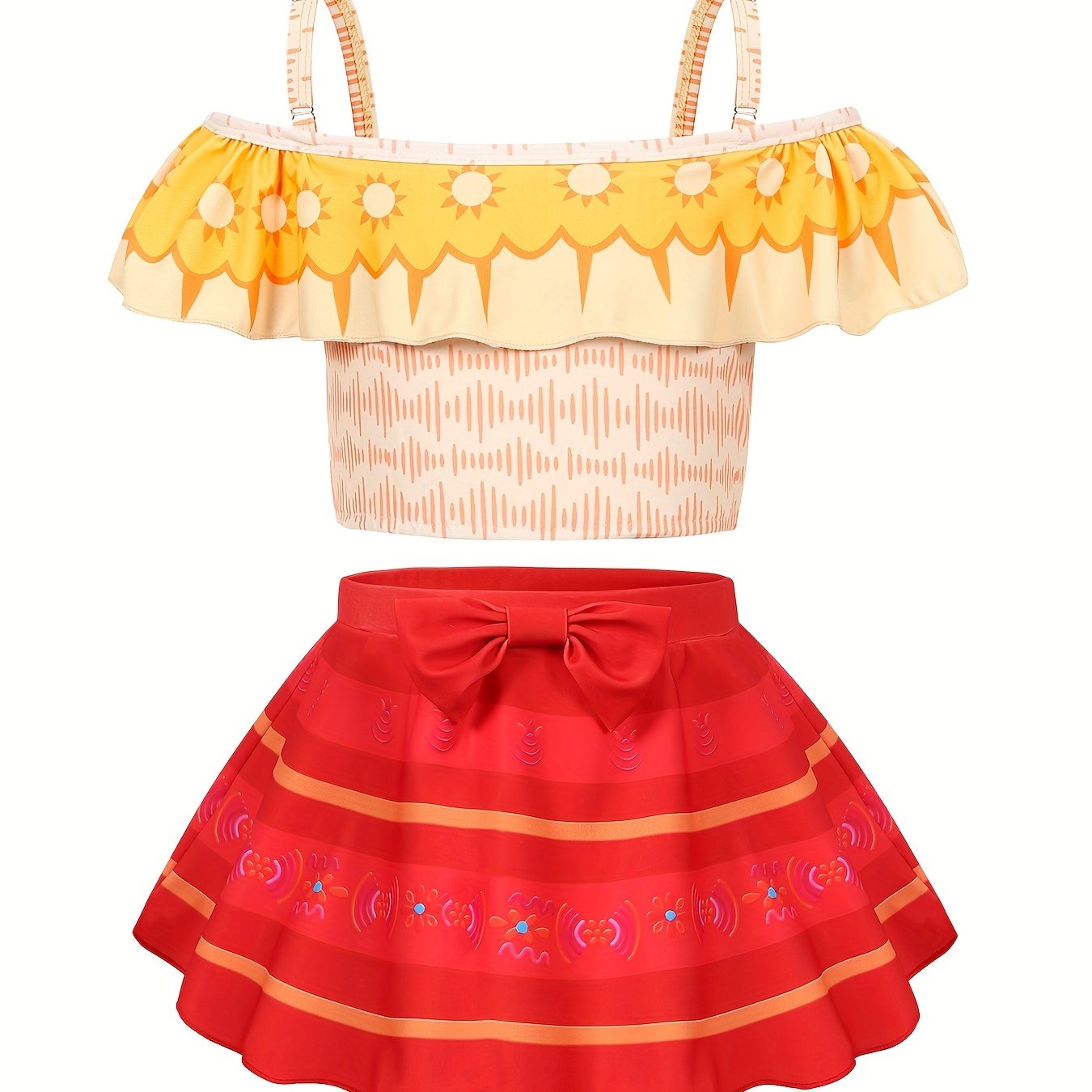 Toddler Girls Bikini Tankini Swimsuit Set Princess Cosplay Costume