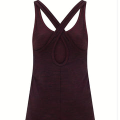 Women's Plus Size Cross Back Yoga Tank Top