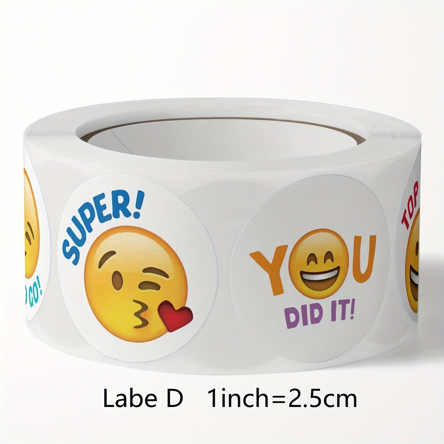 Emoticon Stickers Happy Face Teacher Reward Labels 500 Pieces Roll