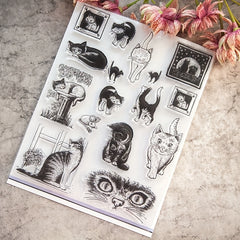 Cat Expressions Clear Stamps for DIY Craft Making Greeting Card