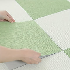 10pcs Soft Foam Mat Interlocking Shaggy Anti-slip Area Rugs for Home Decor
