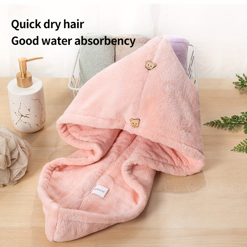 Thickened Soft Hair Drying Cap Quick-drying Towel for Women
