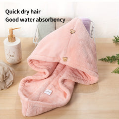 Thickened Soft Hair Drying Cap Quick-drying Towel for Women