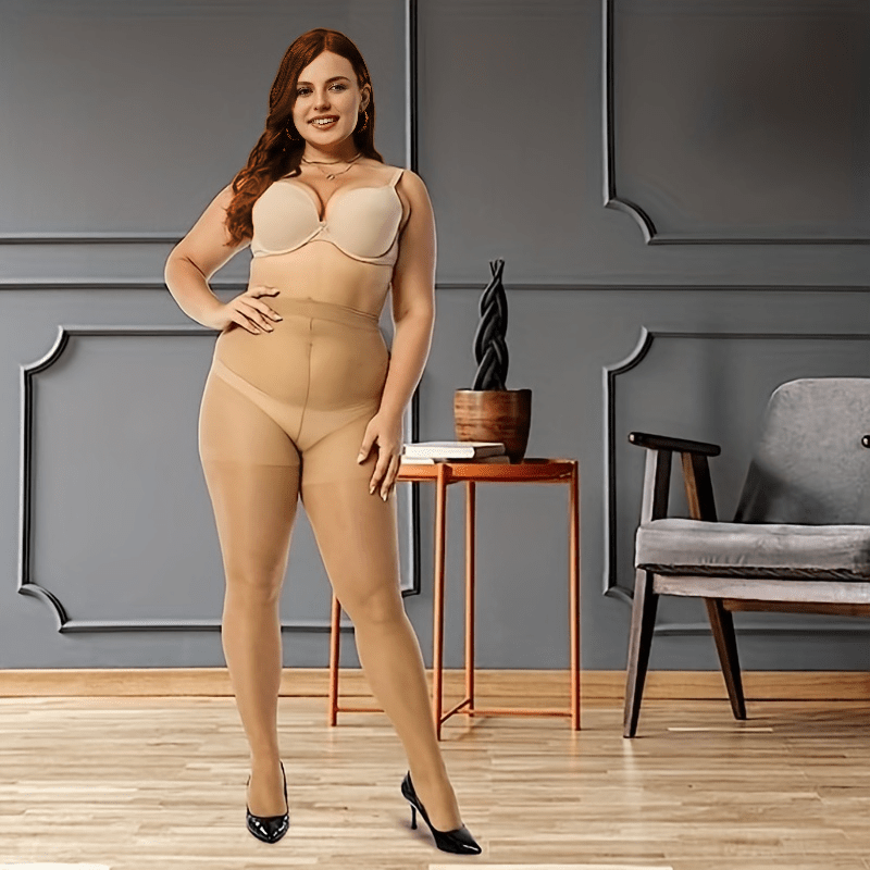 Casual Stockings Women's Plus Control Top Footed Tights