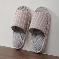 Men's Cozy Open Toe Slippers Anti-Skid Indoor Shoes