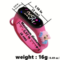 Boys Girls Teen Cartoon Silicone Multifunctional Electronic Watch