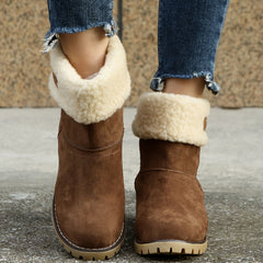 Women's Faux Fur Lined Block Heeled Boots