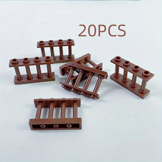 20pcs DIY Fence Railing Building Block Accessories Gift Toy Parts