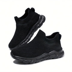 Boy's Knit Breathable Sock Shoes Soft Sole Sneakers Non Slip