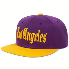 LOS ANGELES Embroidery Snapback Hat Gothic Block Unisex Baseball Cap